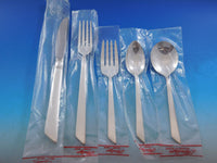 Silver Willow by Heritage Silverplate Flatware Set Service 49 pcs New Modern