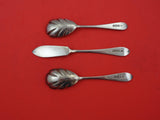 English Victorian Sterling Silver Serving Set 3-pc London 1897 FHMB 6 1/4"