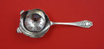 English Estate Sterling Silver Tea Strainer heavy Sheffield 1960 by E. Viners 6"