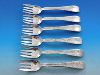 Lap Over Edge Acid Etched Tiffany & Co. Sterling 24Pc Fish Set Birds Aesthetic