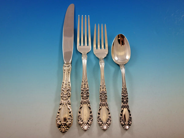 Prince Eugene by Alvin Sterling Silver Flatware Set for 12 Service 48 pieces