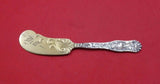 Diane by Towle Sterling Silver Butter Spreader Flat Handle Gold Washed 4 7/8"