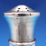 Steuben Glass Crystal Pepper Shaker with Sterling Silver Cap 3" Modern (8377)