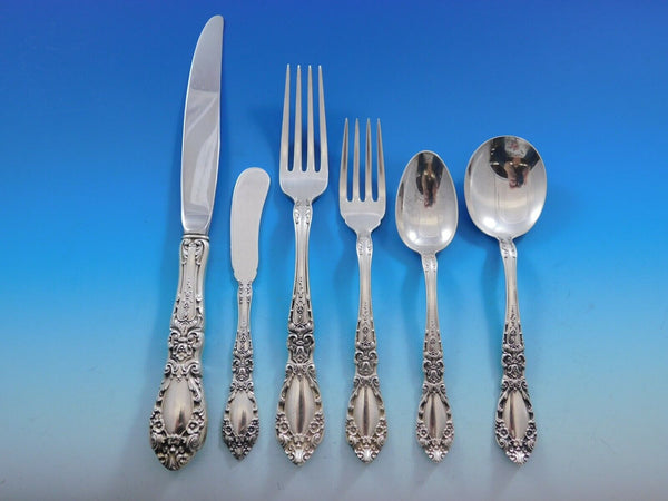Prince Eugene by Alvin Sterling Silver Flatware Set for 8 Service 49 pcs Dinner