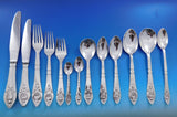 Fuchsia by Georg Jensen Klokke Sterling Flatware Set for 12 Dinner 170 Pieces