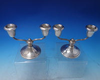 Old French by Newport Sterling Silver Candlestick Pair #1623 5" x 7" (#6064)