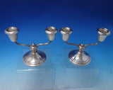 Old French by Newport Sterling Silver Candlestick Pair #1623 5" x 7" (#6064)