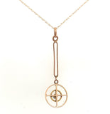 10k Yellow Gold Genuine Natural Sapphire Lavaliere Pendant Jewelry (#J6066)