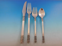 Aegean Weave Plain by Wallace Sterling Silver Flatware Set for 8 Service 44 pcs