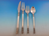 Aegean Weave Plain by Wallace Sterling Silver Flatware Set for 8 Service 44 pcs