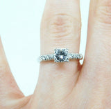 Platinum Genuine Natural Diamond Engagement Ring .66cts (#J750)