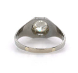 Men's 1.80ct Diamond GIA 18k White Gold Ring with Lab-Created Sapphires (#J5768)