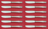 Stradivari by Wallace Sterling Silver Butter Spreader HH Mod Set 12 pcs 6 1/4"