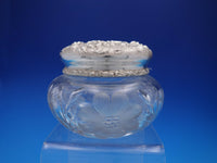 Rose By Stieff Powder Jar with Sterling Silver Lid and Daisy Jar Repousse #4396