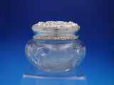 Rose By Stieff Powder Jar with Sterling Silver Lid and Daisy Jar Repousse #4396