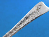 Lap Over Edge Acid Etched Tiffany Sterling Silver Teaspoon Marigold Flowers 6"