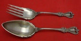 Old Colonial by Towle Sterling Silver Salad Serving Set 2pc FH AS 9 1/4"