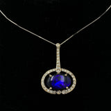 14k Gold Genuine Natural Black Opal and Diamond Pendant with GIA Report (#J6594)
