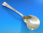 Lap Over Edge by Tiffany Sterling Silver Kidney Berry Spoon applied Bug & Leaves