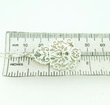 935 Argentium Sterling Laser Cut Pendant Chrysanthemum Flower (#J4409)