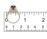 14k White Gold Victorian 1.90 Carat Genuine Garnet Ring Size 5.5 (#J7476)