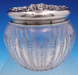 Gorham Sterling Silver Powder Jar with Cut Crystal Roses GW S3235 (#9147)