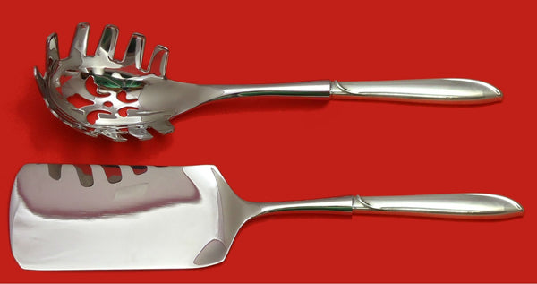 SILVER RHYTHM BY INTERNATIONAL STERLING ITALIAN PASTA SERVER SET 2PC HHWS CUSTOM