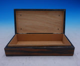 Dutch Wooden Box / Trophy with Hinged Lid Figural Scenic Panel (#4258)