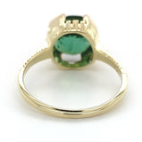 14k Yellow Gold 2.94 Carat Green Genuine Natural Tourmaline Ring 5.25 (#J6925)