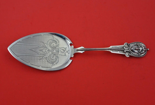 Wood and Hughes Sterling Silver Pie Server brite-cut dated July 11, 1865 10 3/8"