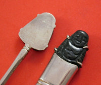Lee Yee Hing Chinese Export .900 Silver Fruit Set 24pc Hong Kong Carved Buddah