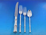 Bamboo by Tiffany Sterling Silver Flatware Set for 12 Service 75 pcs Dinner
