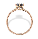14k Rose Gold 1.76 Carat Grey Genuine Natural Spinel Solitaire Ring (#J7152)