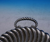 Austrian .800 Silver Tray w /Handles Fluted Pedestal Base Ornate 14 1/2" (#3860)