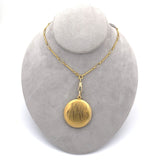 14k Yellow Gold Antique Locket on 18k Yellow Gold Handmade Chain (#J6278)