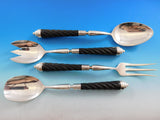 Conde Twisted Ebony by Ercuis French Silverplated Flatware Set Service 117 pcs
