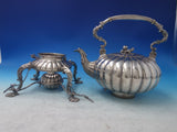 Jones Shreve & Brown Co Sterling Silver Kettle on Stand Melon Shaped (#6008)