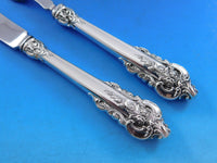 Grande Baroque by Wallace Sterling Silver Individual Fish Set 24 pieces HHWS