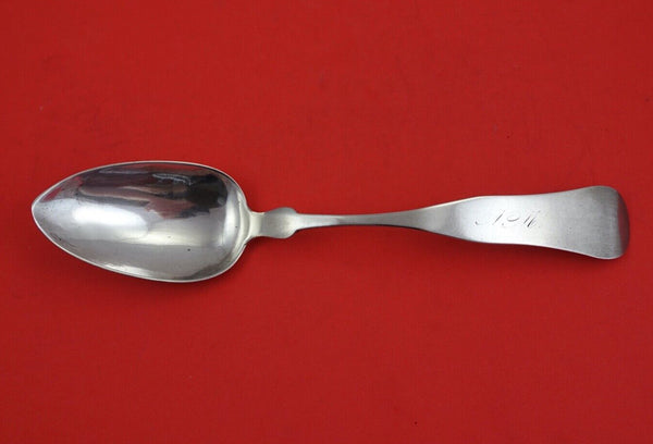 Coin Silver by Various Makers Serving Spoon by Abner Kirby c, 1844-1854  8 1/2"