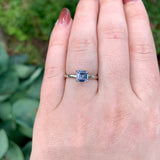 Platinum 1.03 Carat Ceylon Blue Genuine Natural Sapphire Solitaire Ring (#J7319)