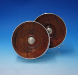Beaded by LB Limited of London Sterling Silver Coaster Pair with Maple (#4994)