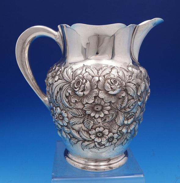 Repousse by Kirk Sterling Silver Water Pitcher #210AF 8 1/8" 24.1 ozt. (#7940)