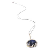 14k Gold Genuine Natural Black Opal and Diamond Pendant with GIA Report (#J6594)