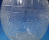 JK TH and GW English Sterling Silver Decanter with Cut Crystal Bearded Man #5858