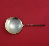 Square Twist by Whiting Sterling Silver Confection Spoon GW Scalloped 5 1/2"