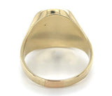 10k Yellow Gold Genuine Natural Black Onyx and Diamond Men's Ring (#J6538)