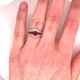 Platinum 1.86 Carat Genuine Natural Ruby and Diamond Ring (#J4870)