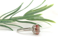 14k White Gold 1.25 Carat Oregon Genuine Natural Sunstone Ring Size 8.25 #J7208