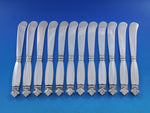 Acanthus by Georg Jensen Sterling Silver Butter Spreader HH AS Paddle Set 12 pcs