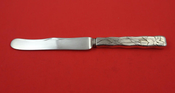 Lap Over Edge Acid Etched by Tiffany & Co Sterling Dessert Knife w/orchid 7 1/2"